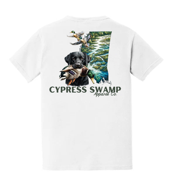 Cypress Swamp Fido and Fowl Black Lab Short Sleeve T-Shirt