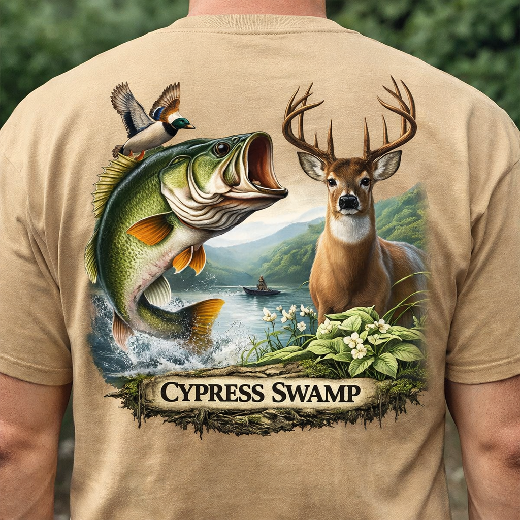 Deer Bass and Duck in Sandstone New Design