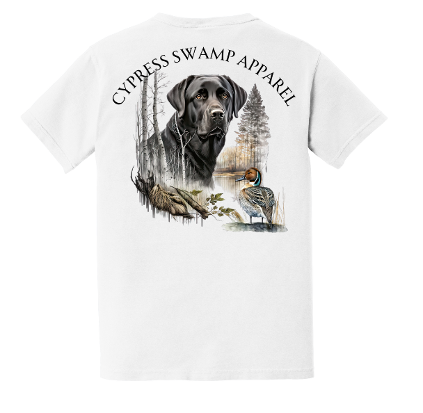 OG Black Lab with Pintail shirt