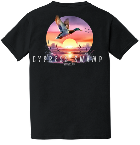 Mallard sunset in black